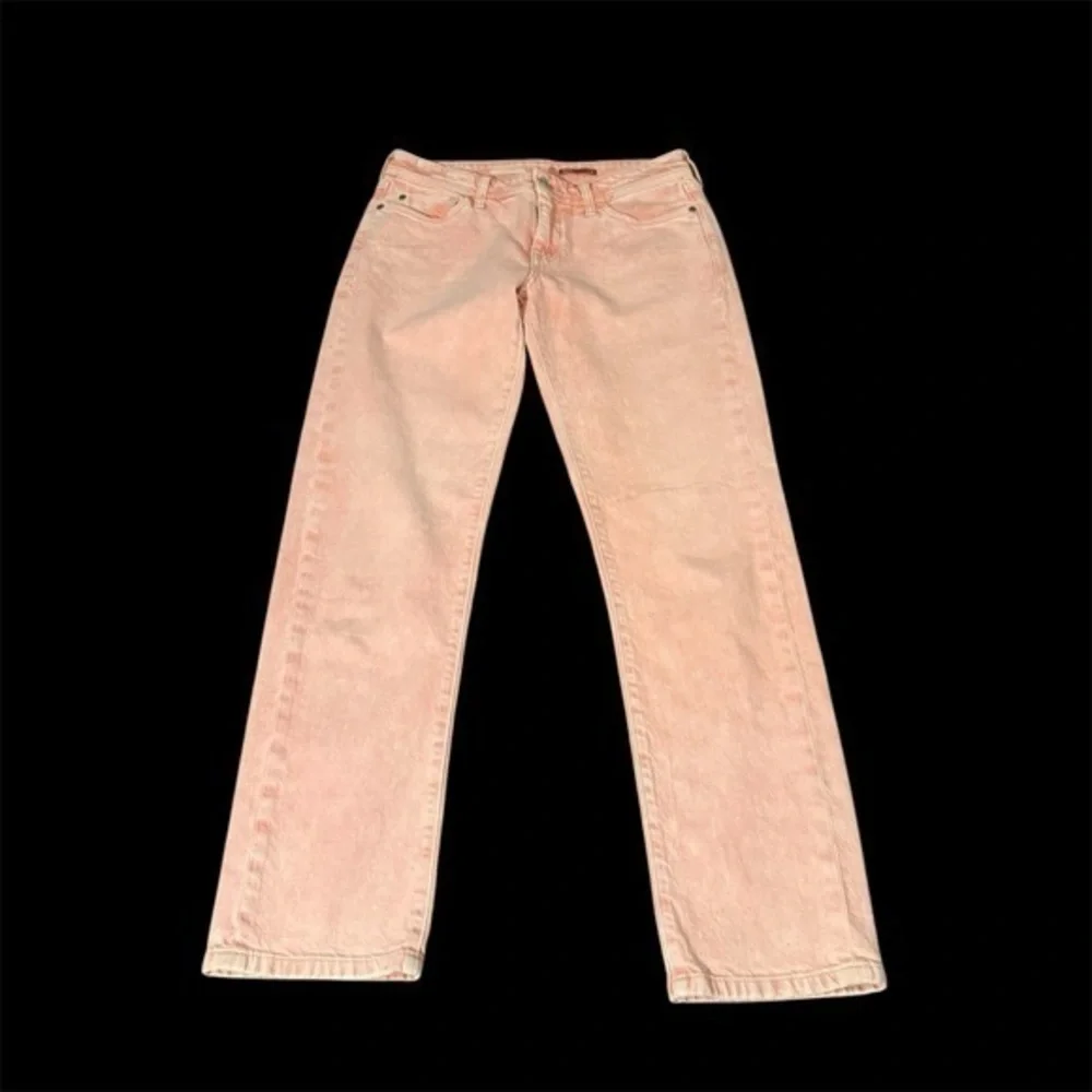Pink Orange Pilcro and the Letterpress Anthropologie mom style jeans